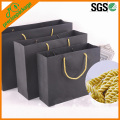 China black golden three stranded rope paper shopper bag
